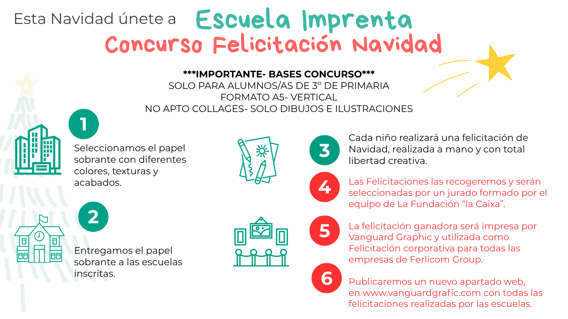 fundacion la caixa concurso navidad escuela imprenta